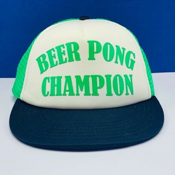 Beer Pong Champion snapback hat trucker mesh cap - Picture 2 of 4